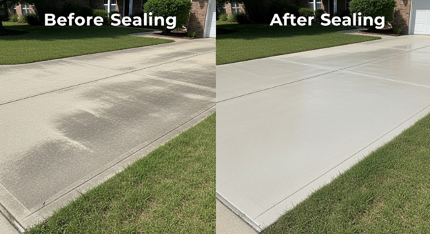 should i seal my concrete driveway after pressure washing process