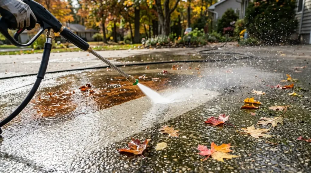 Leaf & Tannin Stains on Concrete Why Bleach Alone Does Not Lift Them