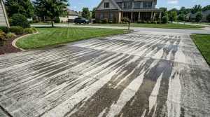 Zebra Stripes on Concrete Why Some Driveways Look Worse After Cleaning
